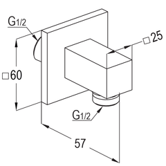 Cút nối tường RAK22181