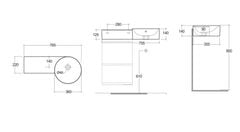 Chậu treo tường PETWB17700AWHA dành cho không gian nhỏ