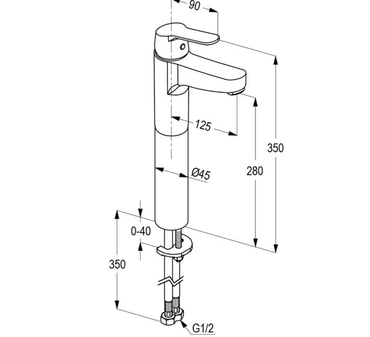 Vòi chậu nóng lạnh RAK18061