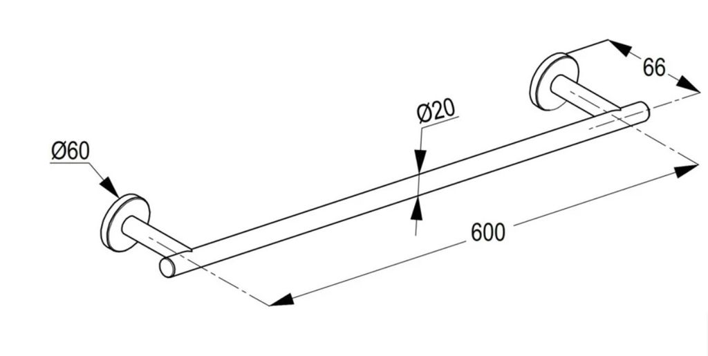 Thanh vắt khăn đơn RAK21001