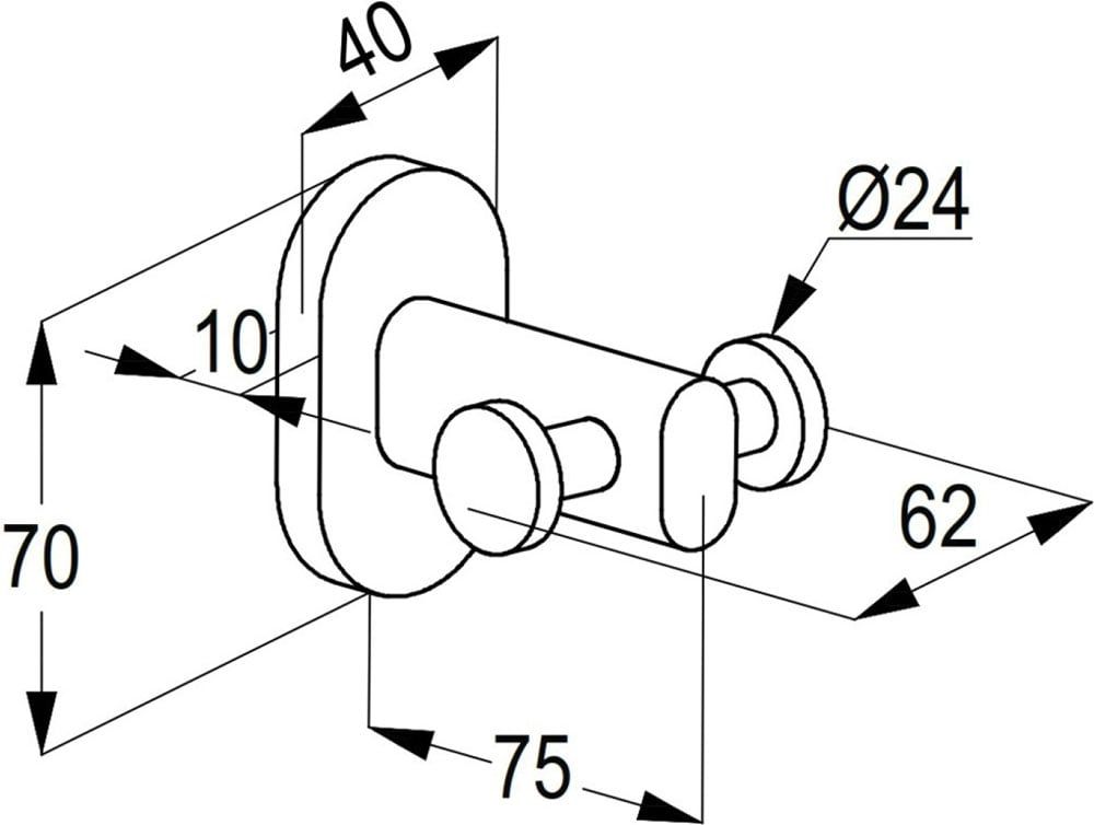 Móc áo đôi RAK23005