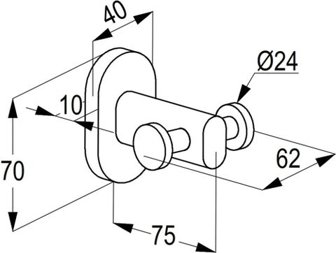 Móc áo đôi RAK23005