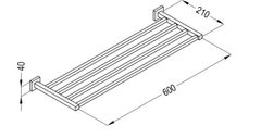 Thanh vắt khăn đơn loại 4 tầng RAK24010