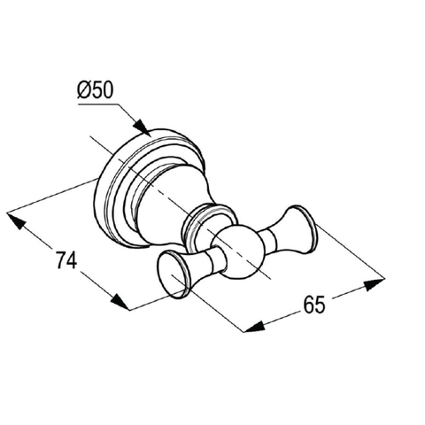 Móc áo đôi cổ điển 25005