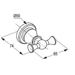 Móc áo đôi cổ điển RAK25005