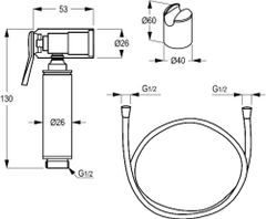 Dây xịt vệ sinh RAK32002.BK2