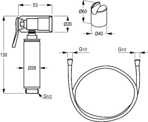 Dây xịt vệ sinh RAK32002.RG1