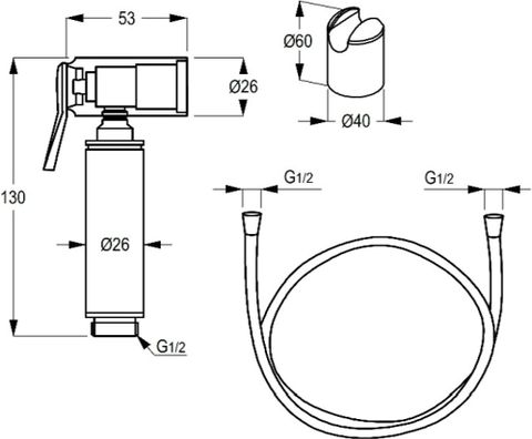 Dây xịt vệ sinh RAK32002.GD1