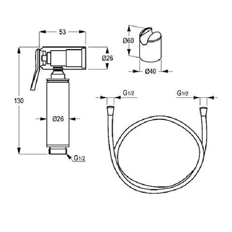 Dây xịt vệ sinh RAK32002