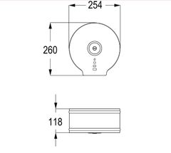 Hộp giấy vệ sinh tròn có khóa dành cho khu công cộng RAK90200