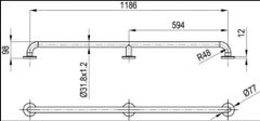 Thanh tay vịn RAK90421