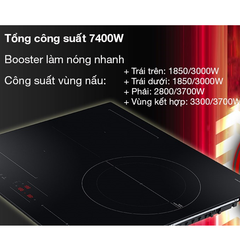 Bếp từ 3 vùng nấu Samsung NZ63B5046FK/SV