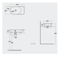 Chậu đặt bàn VALCT6400AWHA không lỗ thoát tràn