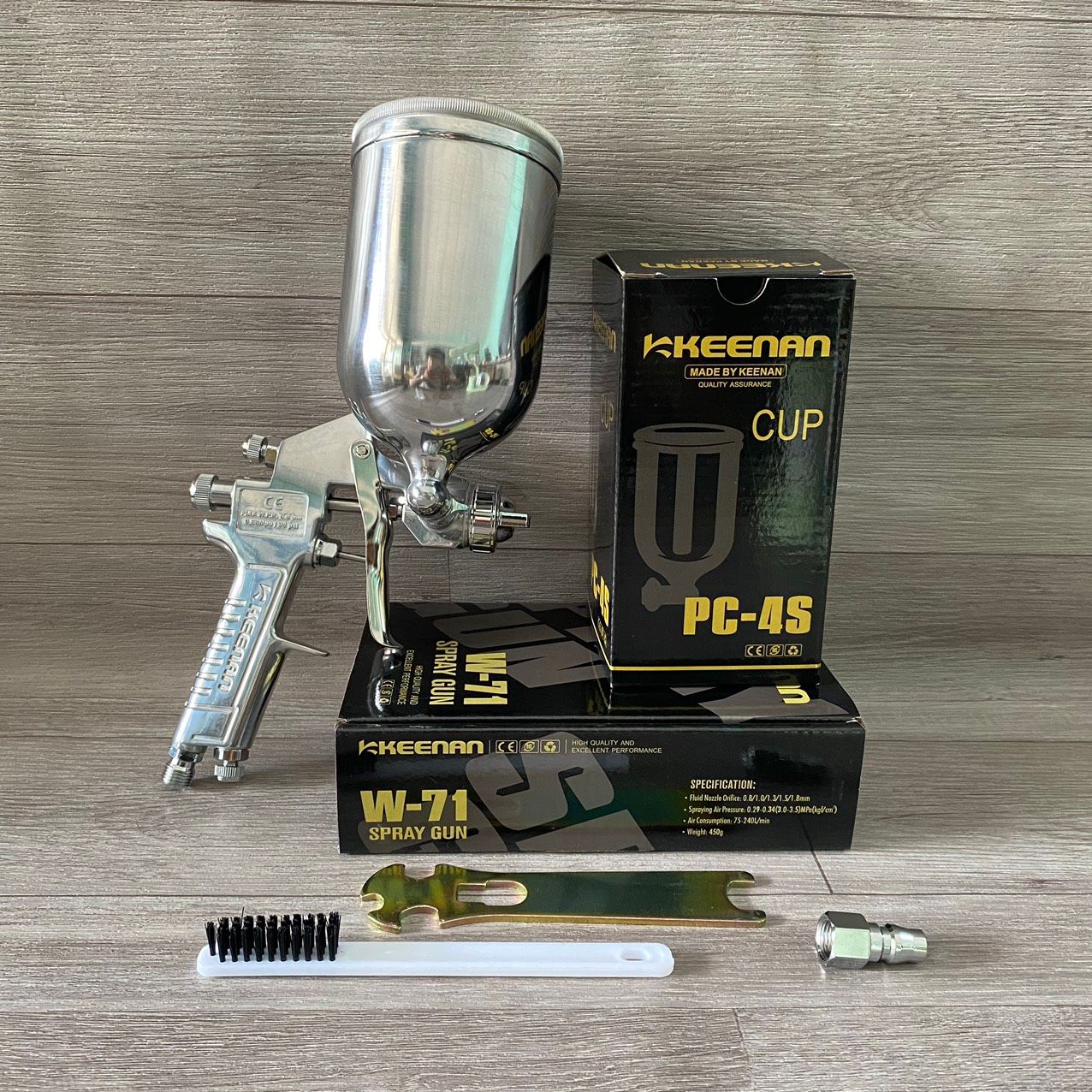  Máy phun sơn KEENAN W-71*1.5(Bình trên) 