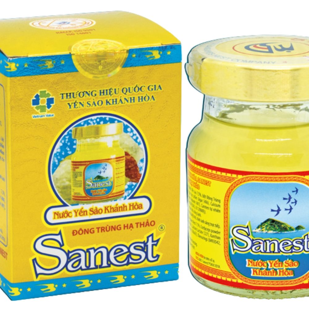  NƯỚC YẾN SÀO KHÁNH HÒA SANEST ĐÔNG TRÙNG HẠ THẢO 70ML, HỘP 1 LỌ 005 