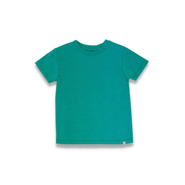 Áo thun cho bé basic tee unisex xanh lá