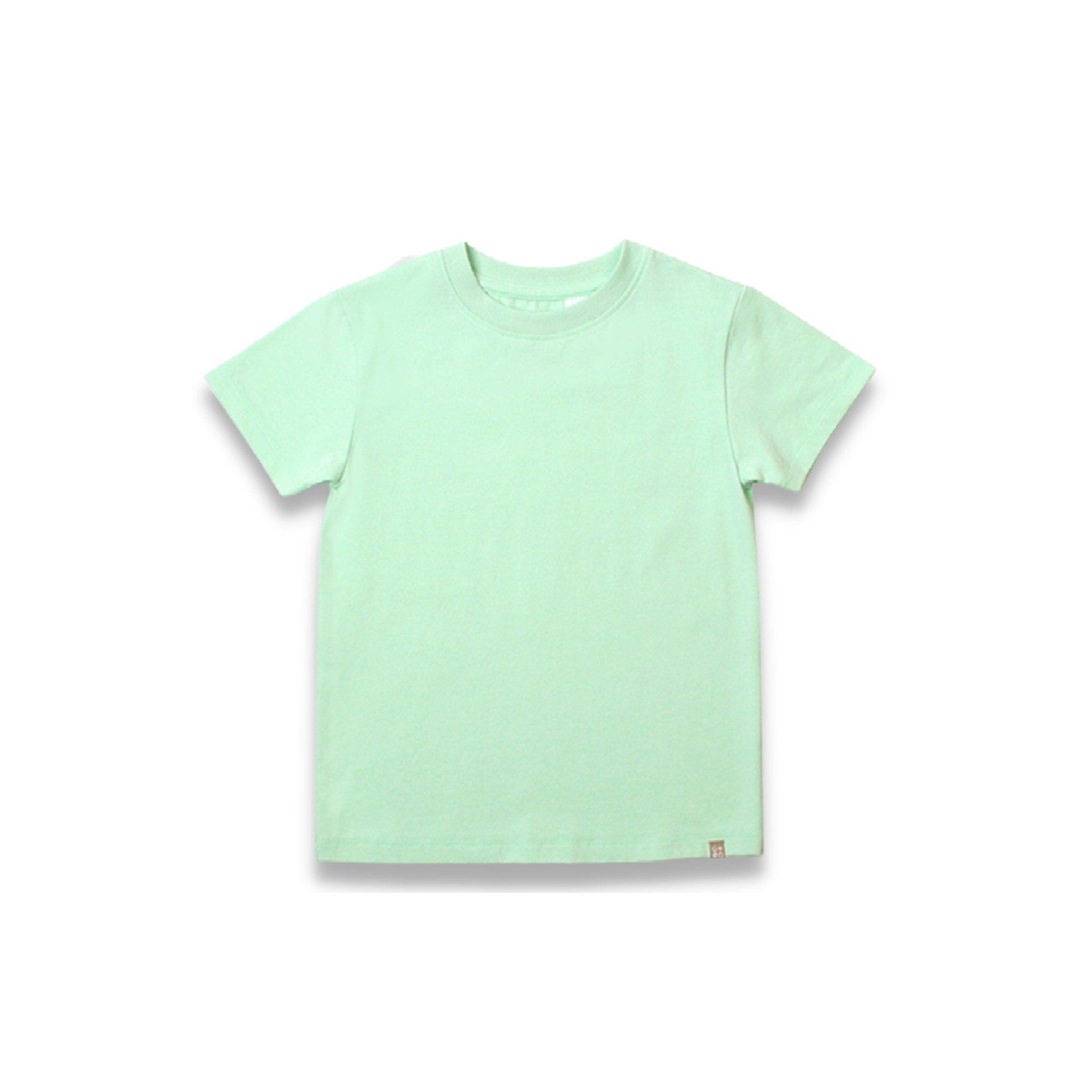  Áo thun cho bé basic tee unisex xanh lá 