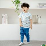  Bộ pyjama ngắn tay quần dài bé trai họa tiết nốt nhạc 