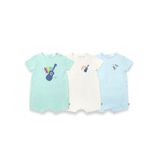  Set 3 bộ bodysuit cho bé trai có nút bấm vải sợi tre 