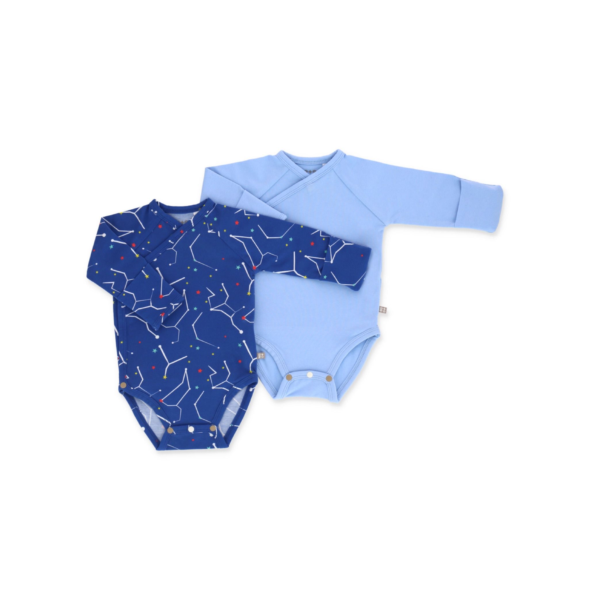  Set 2 bộ bodysuit dài tay cho bé sơ sinh họa tiết ngôi sao và chòm sao 