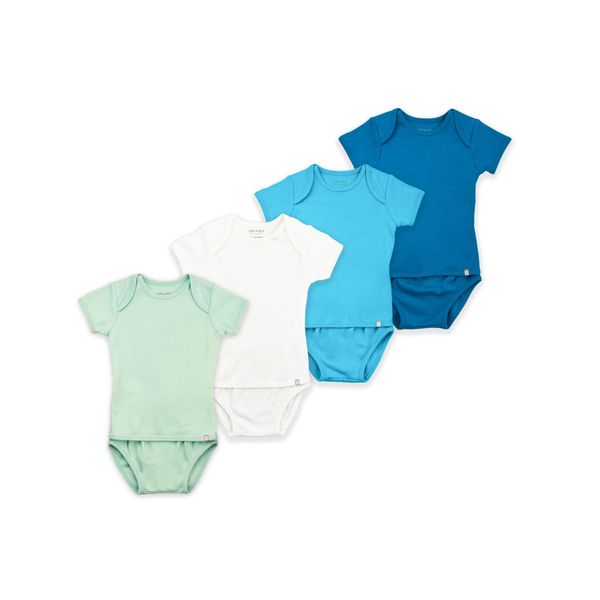  Set 4 bộ bodysuit trơn cho bé 