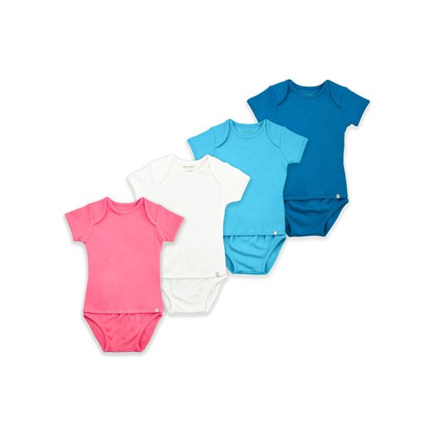  Set 4 bộ bodysuit trơn cho bé 