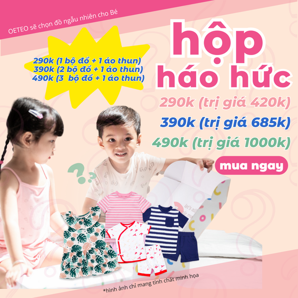  Hộp bộ quần áo cao cấp bất kì của OETEO [Hộp háo hức] 