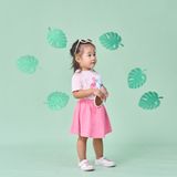  Bộ áo ngắn tay và váy ngắn bé gái vải cotton 