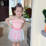  Chân váy lưới cho bé gái vải cotton nylon 