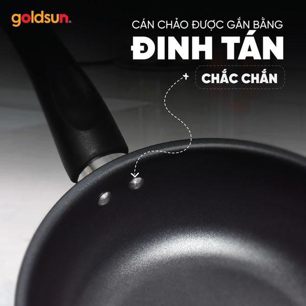 Chảo chống dính inox sâu lòng Goldsun GPA1410-IH
