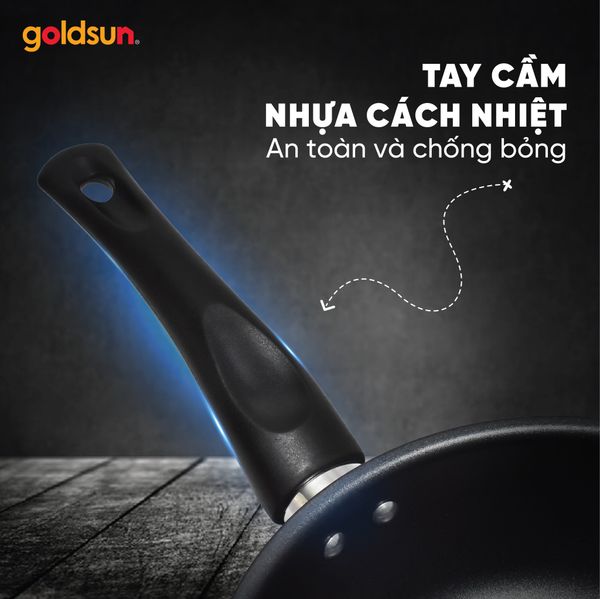 Chảo chống dính inox sâu lòng Goldsun GPA1410-IH