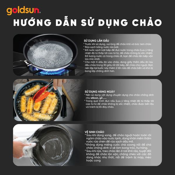 Chảo chống dính inox sâu lòng Goldsun GPA1410-IH