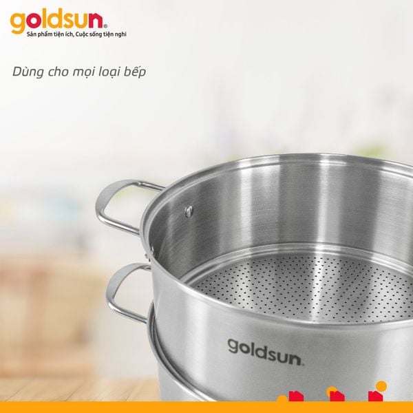 Bộ nồi xửng hấp inox goldsun GPS1510-S