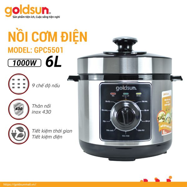 Nồi áp suất điện Goldsun GPC5501 (6L)