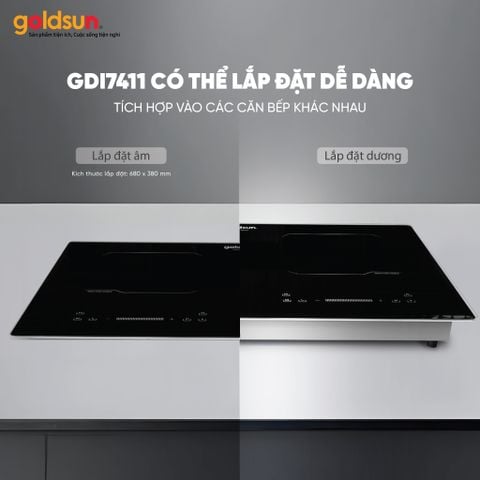 Bếp điện từ đôi Goldsun GDI7411