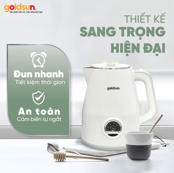 Ấm siêu tốc nhiệt kế GKT2644