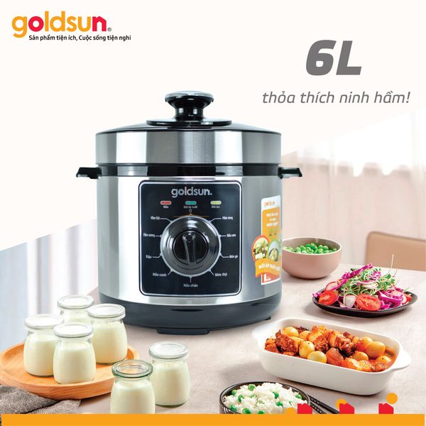 Nồi áp suất điện Goldsun GPC5501 (6L)