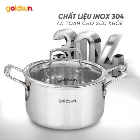 Bộ nồi Inox 3 lớp đáy liền Goldsun GPS1770-S