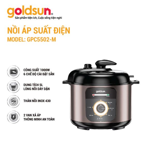 Nồi áp suất điện Goldsun GPC5502 (5L)