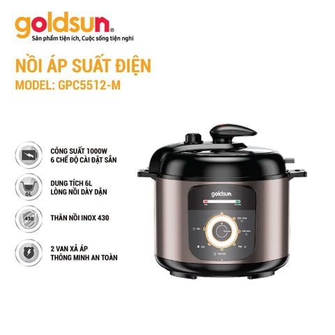 Nồi áp suất điện Goldsun GPC5512 (6L)