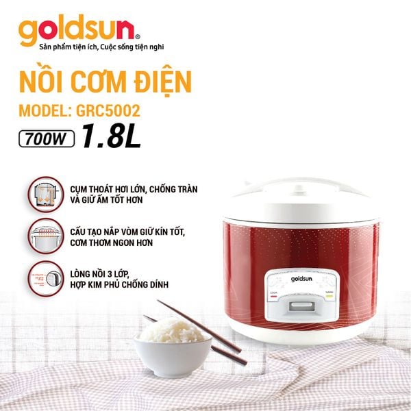 Nồi cơm điện Goldsun GRC5002