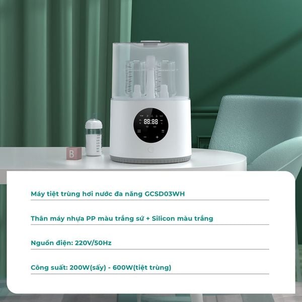 Máy tiệt trùng hơi nước đa năng GCSD03WH