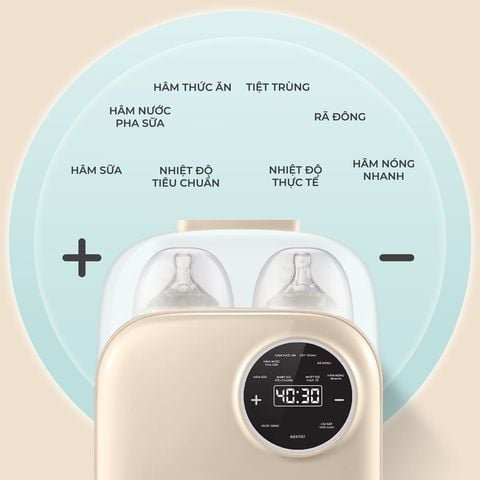 Máy hâm sữa đôi đa năng GCDW02BL