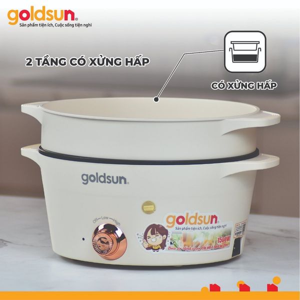 Nồi lẩu hấp đa năng Goldsun GMC3002