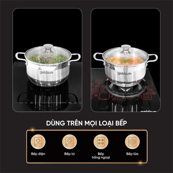 Nồi lẻ inox 5 đáy GPS1725