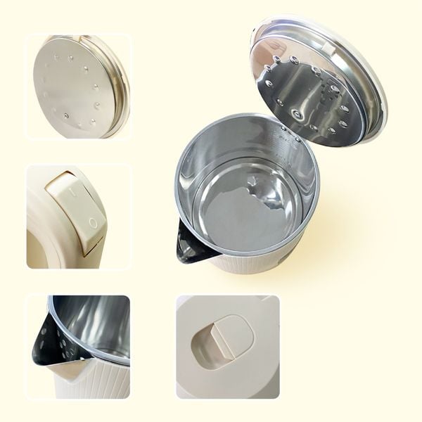 Ấm Siêu Tốc 2 Lớp Cách Nhiệt Goldsun Dung Tích 1.8L Đun Siêu Tốc Tự Ngắt Khi Sôi GKT2611