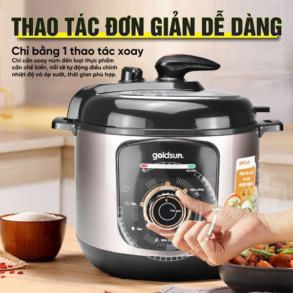 Nồi áp suất điện Goldsun GPC5502 (5L)