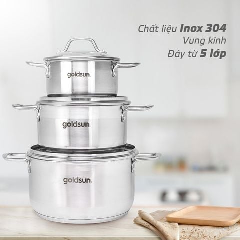 Bộ nồi inox 304 GPS1735-S
