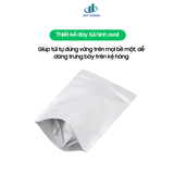  Túi Zipper 2 Mặt Bạc 