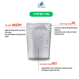  Túi Zipper 2 Mặt Bạc 